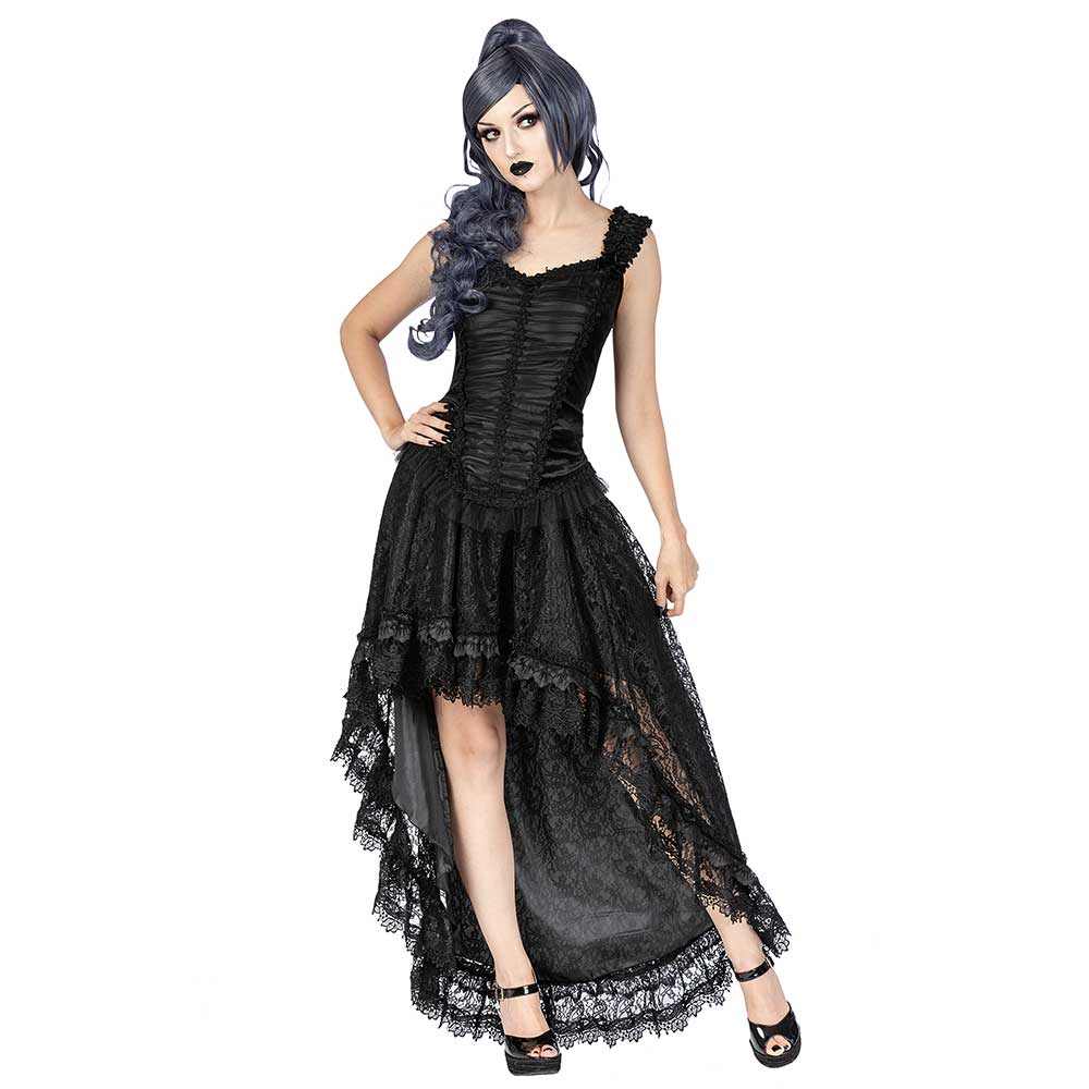 Sinister - 1018 High low rok - Zwart